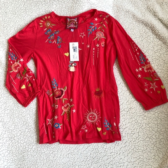 Johnny Was Tops - NWT Johnny Was Maris Puff Sleeve Knit top
